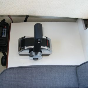 VHF, engine controls, stbd 120V outlet