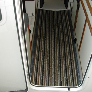 Dri-Dek & carpet runner in cabin