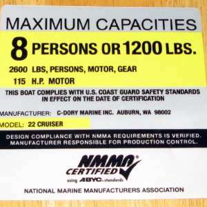 capacity sticker