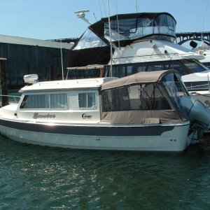Scooter on the water (new King Marine Canvas 8/05).