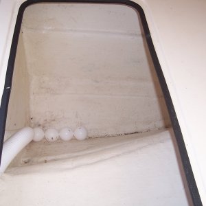 Whiffle balls in the hold, to keep lines and drogue out of condensate