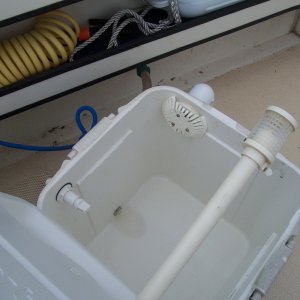 Inside plumbing. Kodiak kit for live wells was used and modded for the cooler