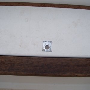 Rear cockpit seat. The pull ring is mortised into the top.