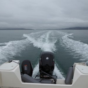 The 25 foot C-dory "C-Change" off in the distance.