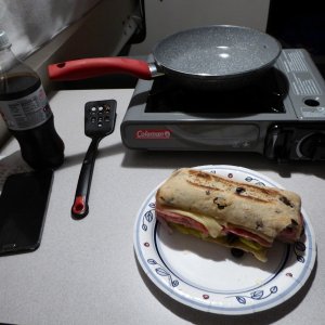 Panini from King's Market for dinner Sunday night.
