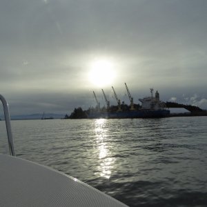 Media 'Sunrise over Anacortes' in album 'Leaving the marina Saturday around noon for a "working" weekend on the boat.'