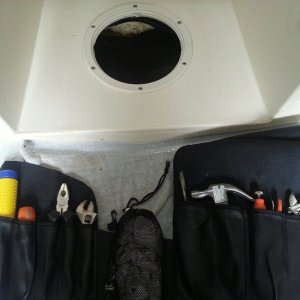 Primary tools and nitrile glove stash going in there.