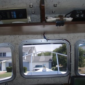 VHF .  CB  Radio on overhead shelf