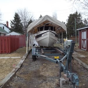 4/11/2011...have the trailer backed up close to the boat for safety.