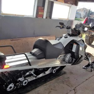 11/29/2015  2016 Ski-Doo Expedition Sport 550f . removed passenger seat and will try to construct a storage box.