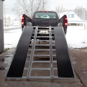 11/29/2015  My new Black Ice Sled ramps. Have already loaded and unloaded my sled a few times , easier than it looks.
