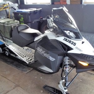 12/5/2015  Sled with mirrors removed and registration numbers