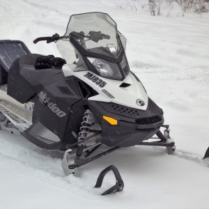 January 08/16   Finally, enough snow for a ride on my new sled.