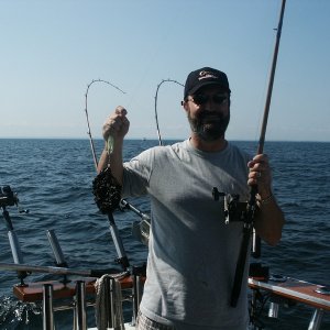 Media 'Bill with his rock fish' in album 'Dana G battling the monster'