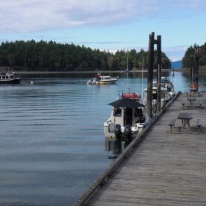 Nomad (foreground) Stuart Island.