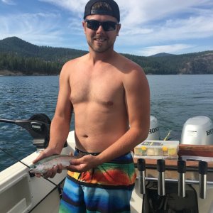 Fist fish caught on the new boat \"lake Roosevelt\"