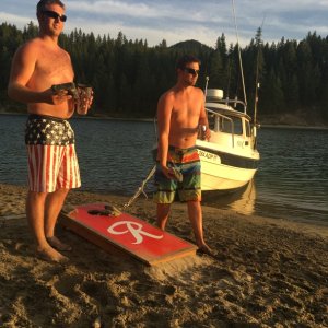 Some fun adult games after fishing (lake Roosevelt)