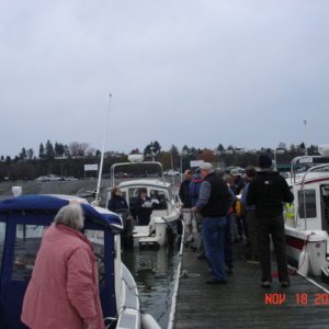 Enough brats to almost sink the dock