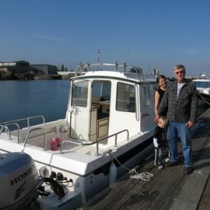 Wife and I picking up new boat 2007
