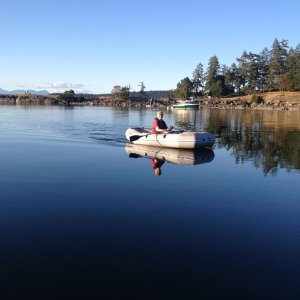 Media 'Out for a row' in album 'A bit of chop passing Thetis Island'