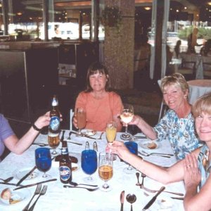 They probably were toasting their Husbands for a great cruise