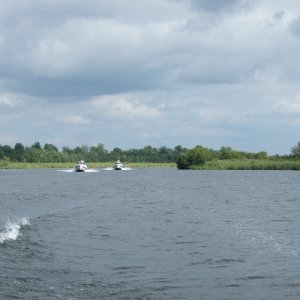 Running wide open on the Tay Canal to Perth