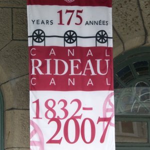 This poster greeted us in Kingston; the canal was pretty impressive for 1830's technology.