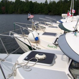 C-Dories all in a row for lunch one one hook