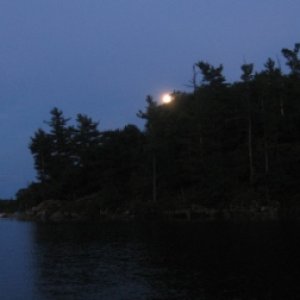 26.) moon rise on Eel Bay
