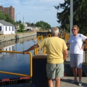 35.) 5 hour delay at Oswego lock.