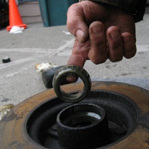 Remove rear bearing.
