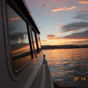 Sunset towards Bull Frog Marina, Lake Powell 2012