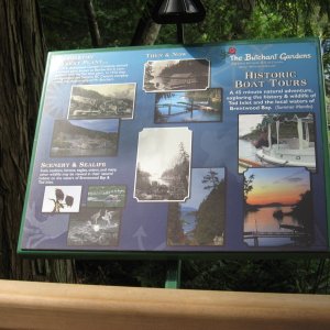 Buchart Garden sign