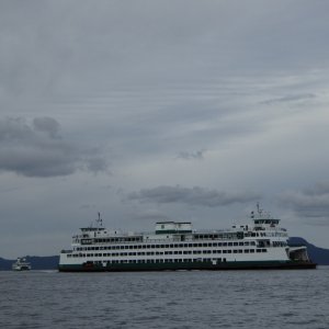 Two ferries passing at Thatcher Pass