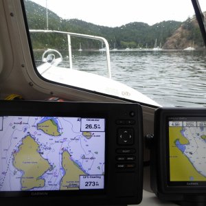 Approaching Eagle Harbor Cypress on Saturday evening around 5 PM - still one buoy left!