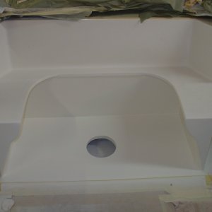 Media 'Hole for bait tank hoses and light' in album 'Factory bait well and aft seat before modification'
