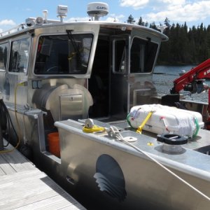 Annie the research boat, our dock neighbor