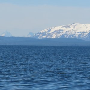 Looking south at Tetons in distance.