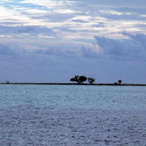 Island near the Bahia Honda Channel - shoal water