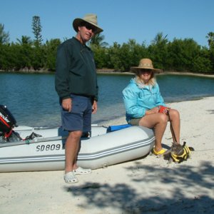 The three of us - Molly\'s first dinghy ride!