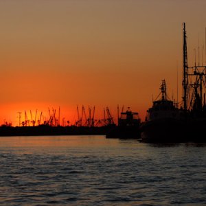 sunset on the water