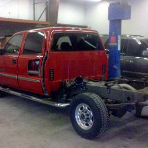 Big Red, looking naked