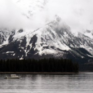 CD-22 on a mooring ball on Jackson Lake