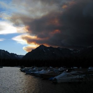 Smoke over the mountains