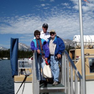 Herb and Wilma back at the dock after the breakfast cruise