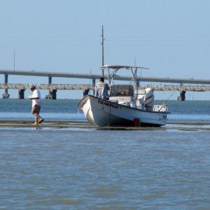aground