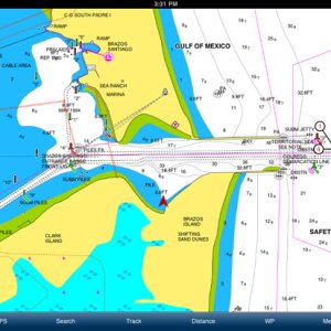 screen shot from iPad while at anchor