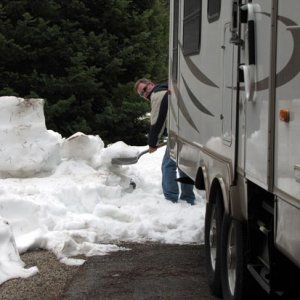 Shoveling snow