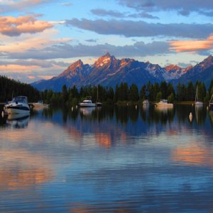 first rays of light on the mountains