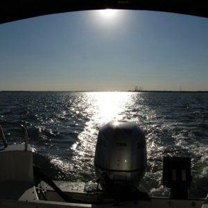 Late afternoon in the ship channel